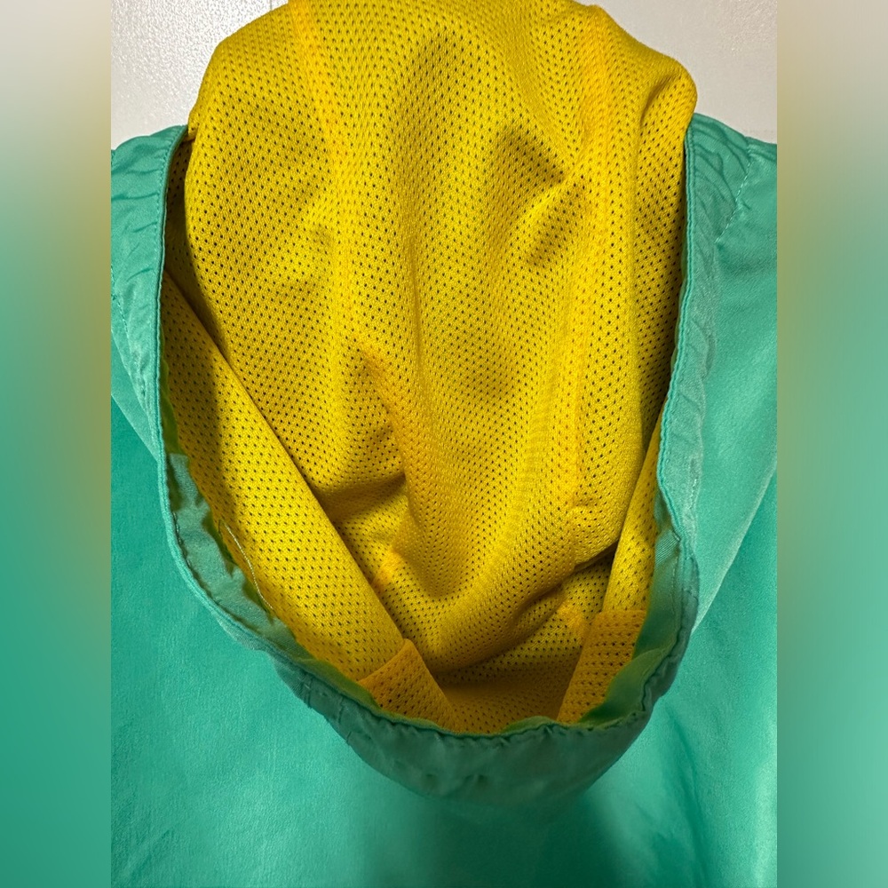 Dutch Bros 1/4 Zip Pullover Anorak Unisex Windbreaker Minty Green/yellow - Picture 7 of 9